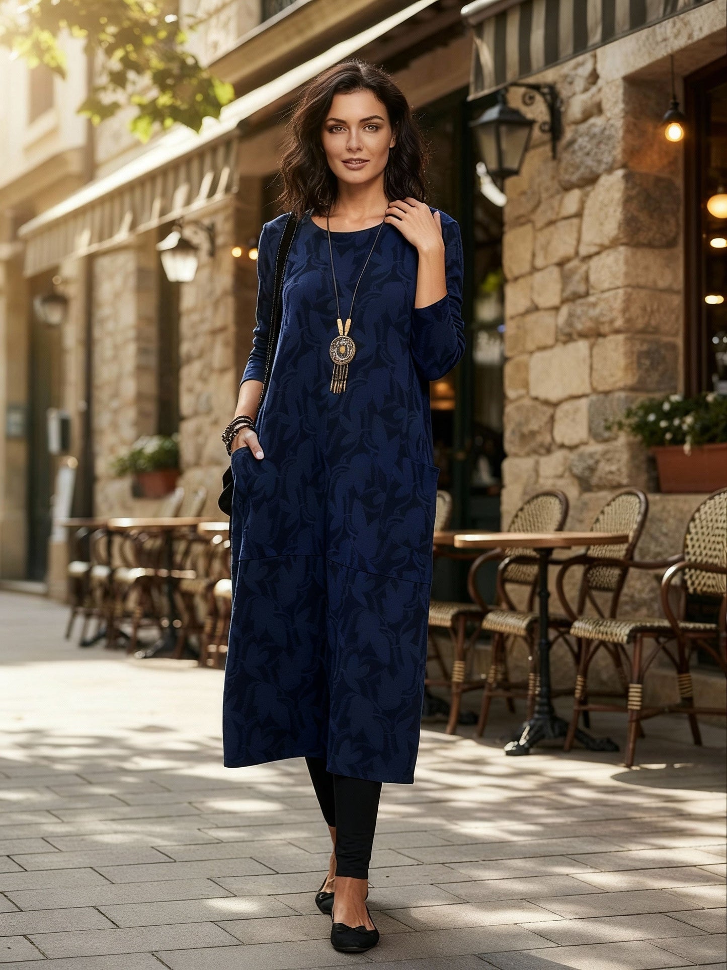 Robe d'hiver longue et élégante pour femme
