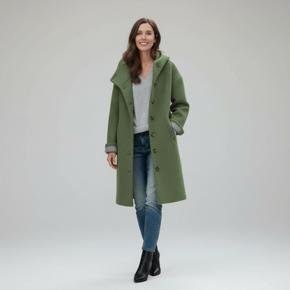 Manteau polaire à capuche pour femme