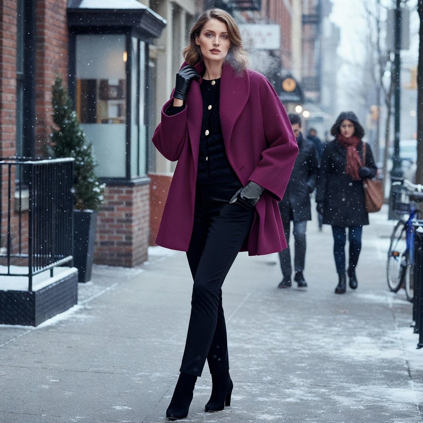 Manteau d'hiver élégant pour femme, coupe-vent