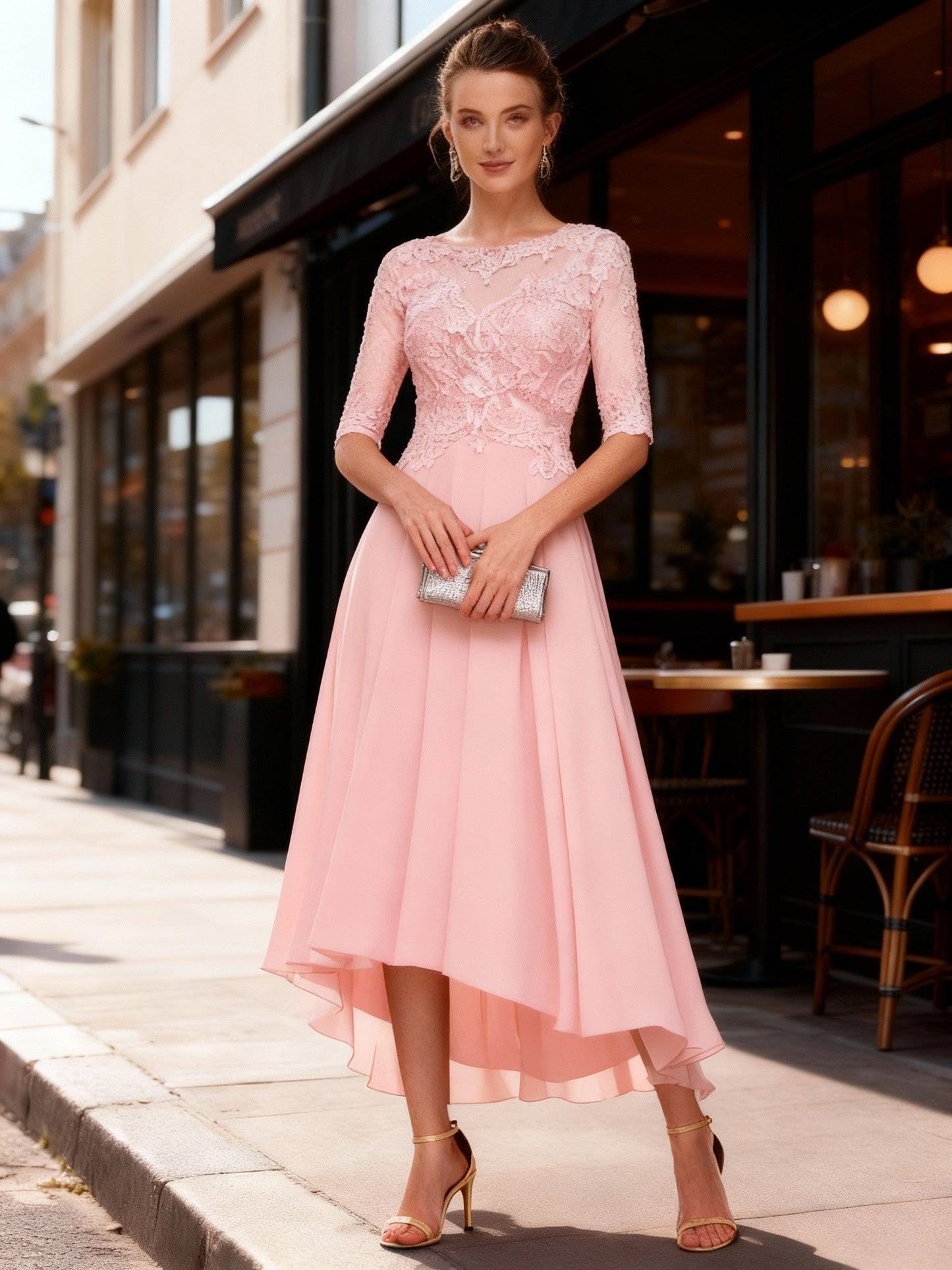 Robe de soirée de luxe en satin élégante