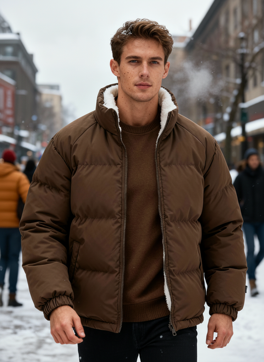 Thermo-Winterjacke Gefüttert Warm Isoliert Herren - IdealeKleiden