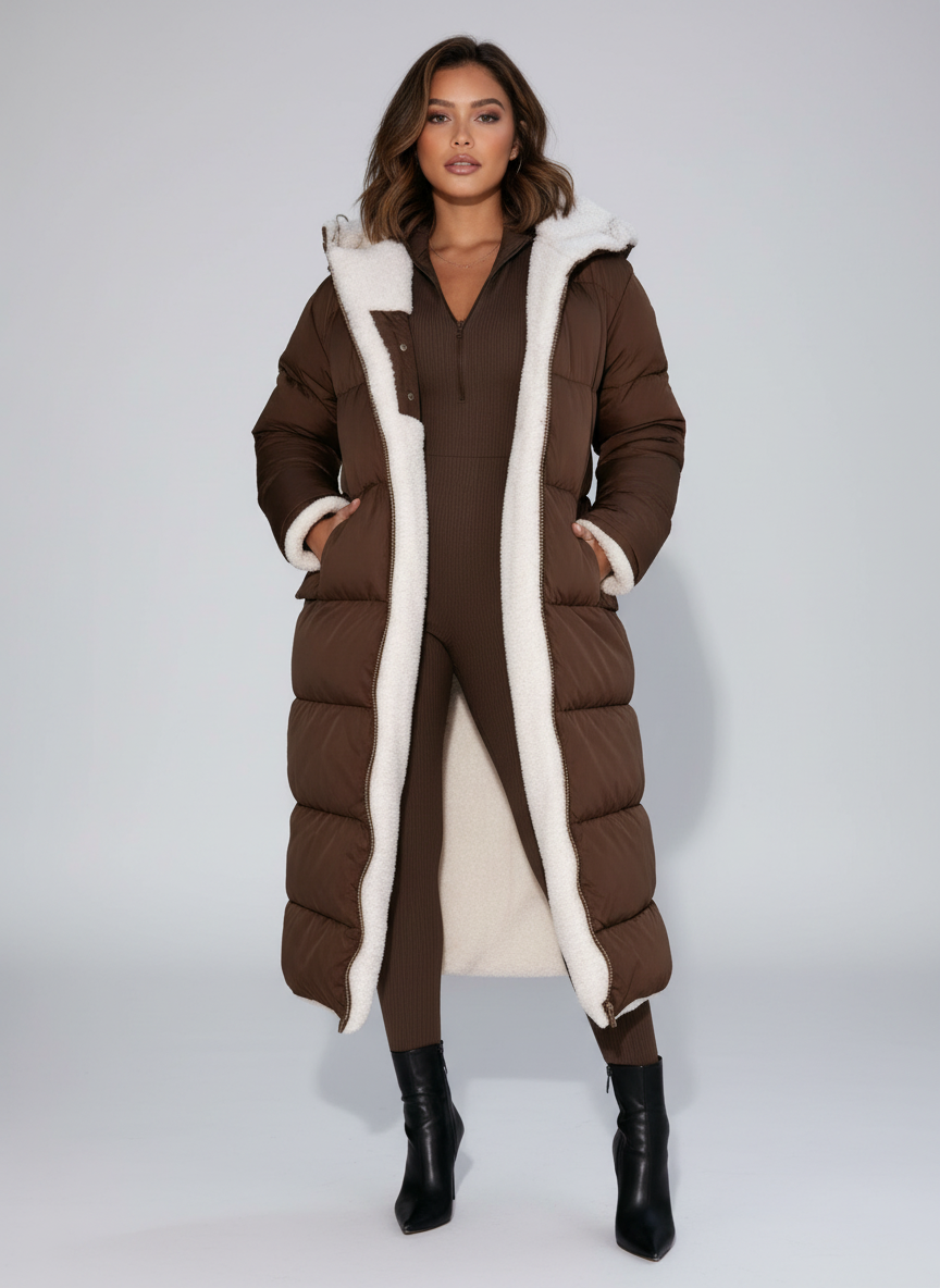 Veste réversible femme chaude hiver
