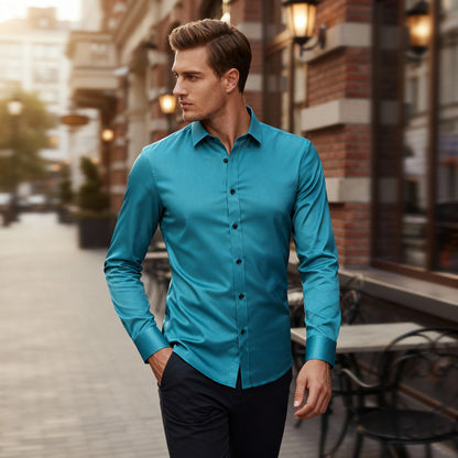 Chemise stretch facile à repasser et confortable