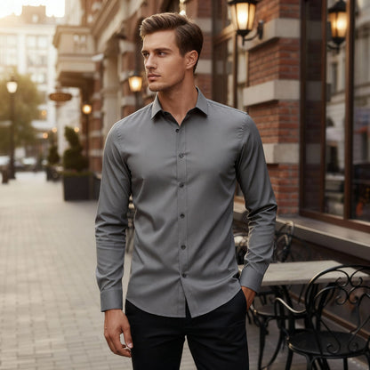 Chemise stretch facile à repasser et confortable