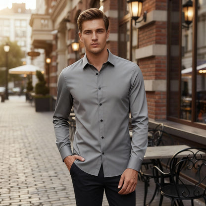 Chemise stretch facile à repasser et confortable