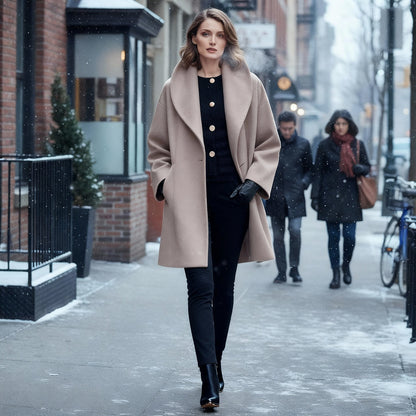 Manteau d'hiver élégant pour femme, coupe-vent