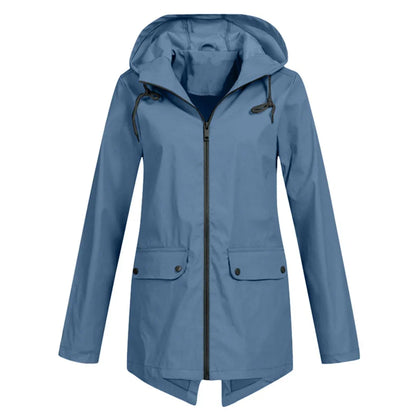 Imperméable Long Femme Capuche Imperméable