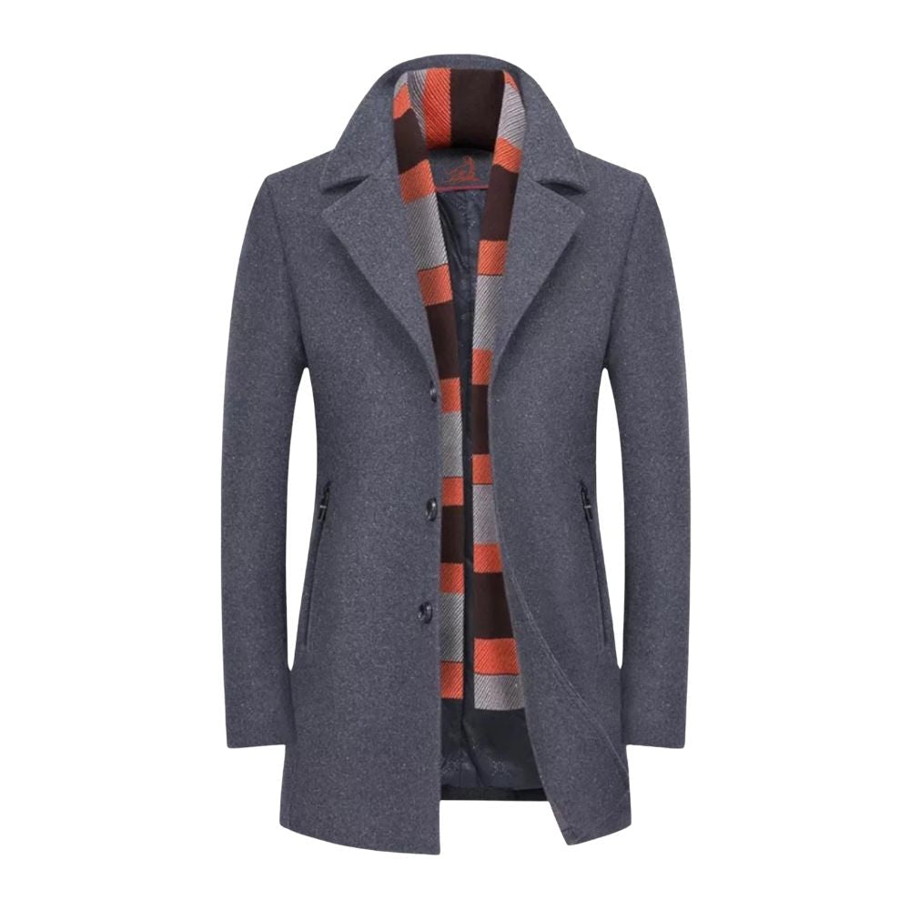 Élégant manteau pour homme avec col à revers