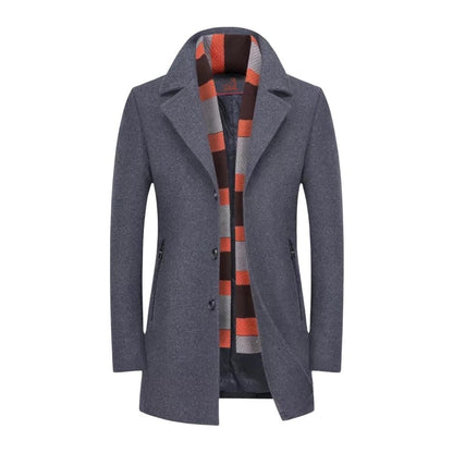 Élégant manteau pour homme avec col à revers
