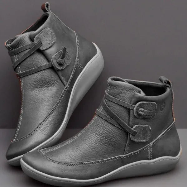 Bottes courtes vintage chic pour femme