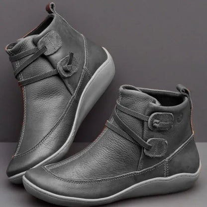 Bottes courtes vintage chic pour femme