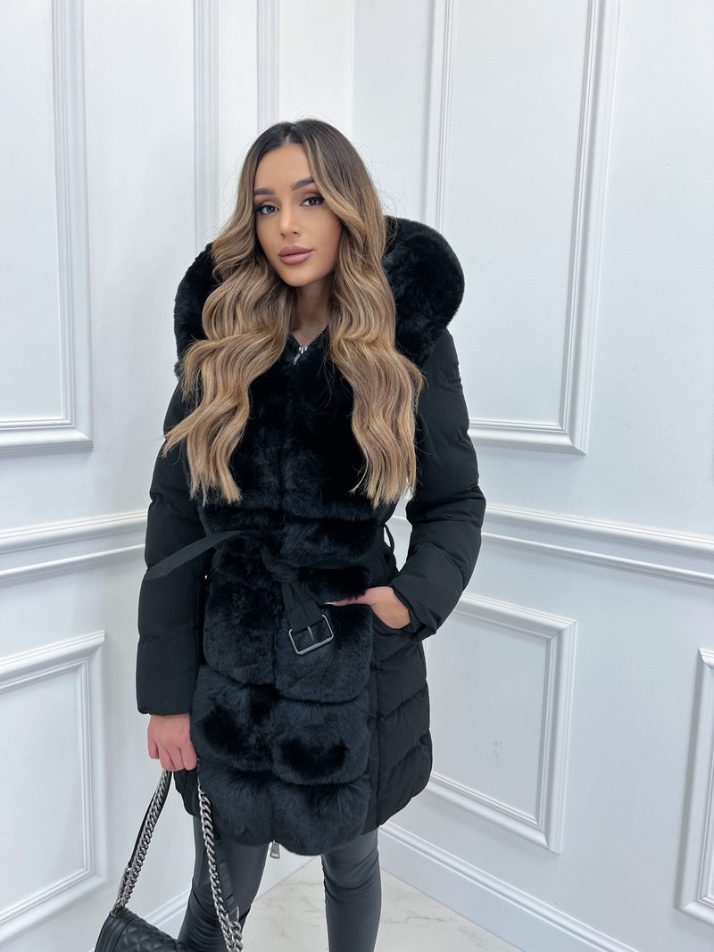 Veste à capuche élégante avec ceinture pour femme