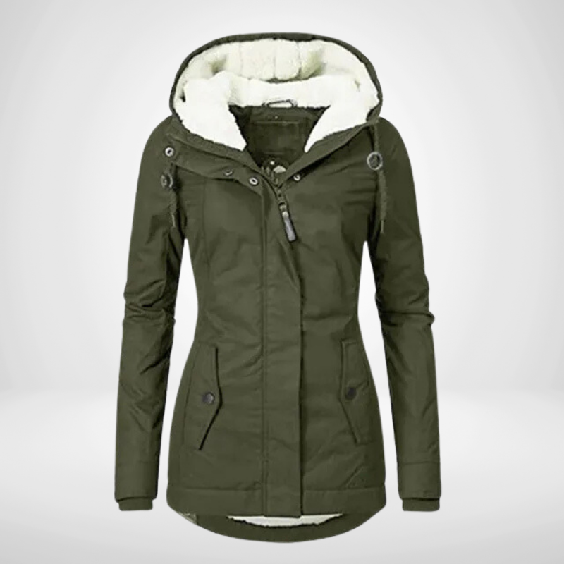 Veste de pluie imperméable doublée polaire capuche