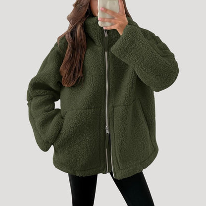 Veste polaire Teddy chaude et confortable pour femme