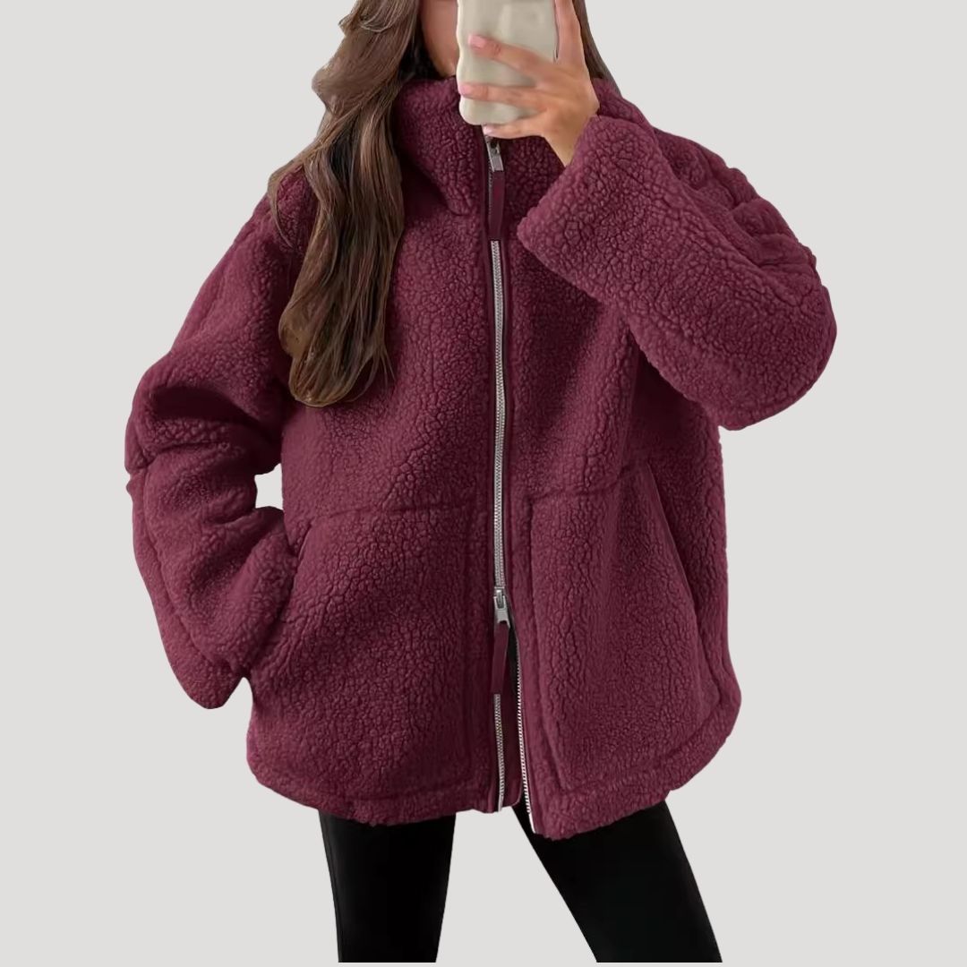 Veste polaire Teddy chaude et confortable pour femme