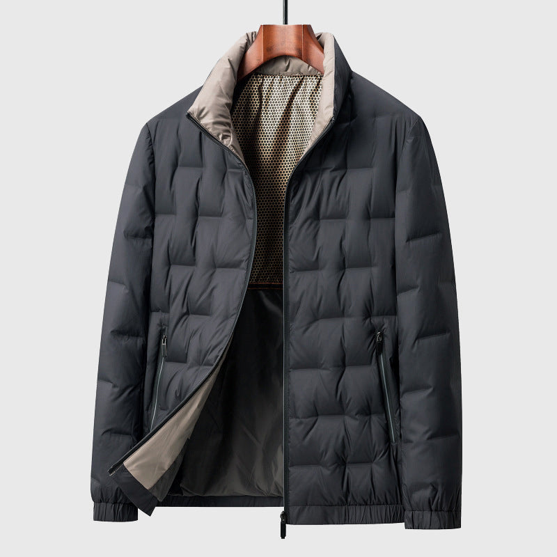 Veste matelassée chaude et isolée pour homme, avec col montant