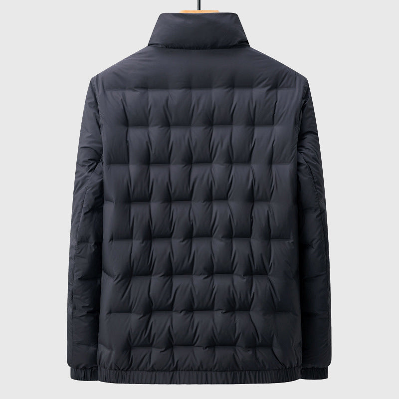 Herren Steppjacke Warm Isoliert Hoher Kragen - IdealeKleiden