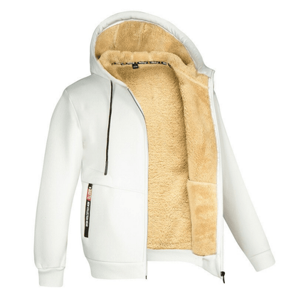 Sweat à capuche d'hiver pour hommes chaud et isolé avec fermeture éclair