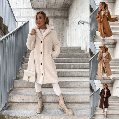 Weicher Teddy-Mantel Warm & Bequem - IdealeKleiden