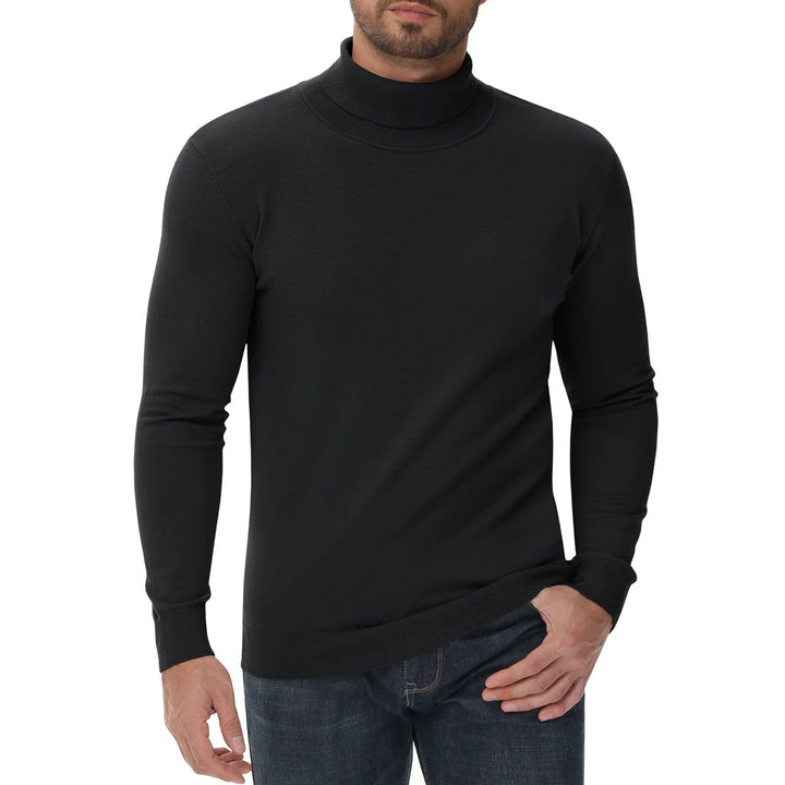 Pull col roulé homme coupe ajustée moderne