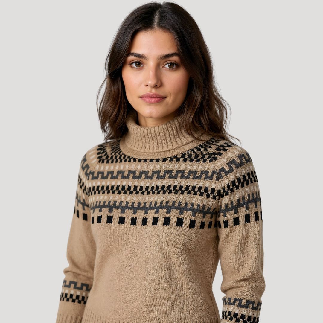 Strickpullover Rollkragen Warm Winterlich - IdealeKleiden