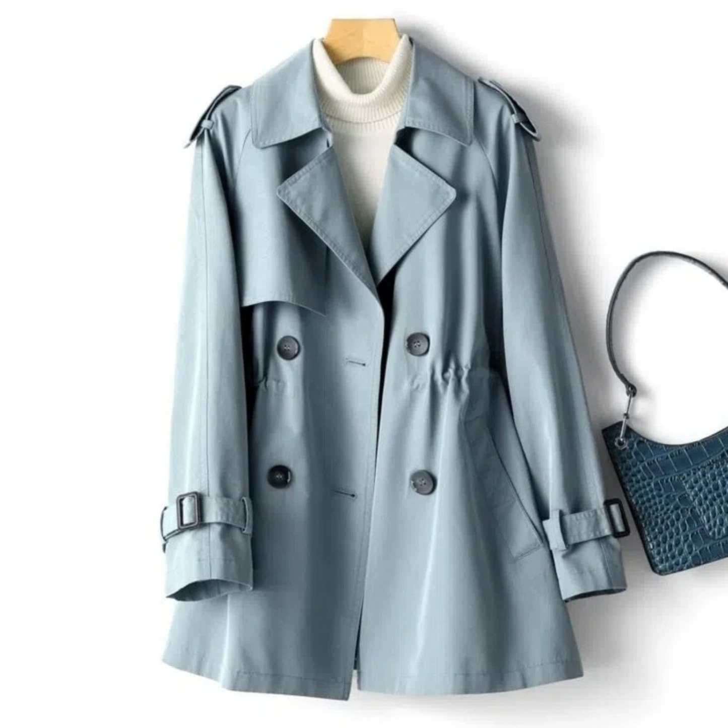 Élégant trench-coat long pour femme à la mode