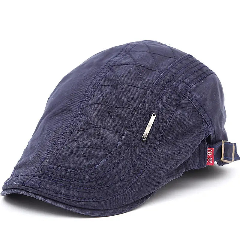 Casquette plate réglable pour homme en toile