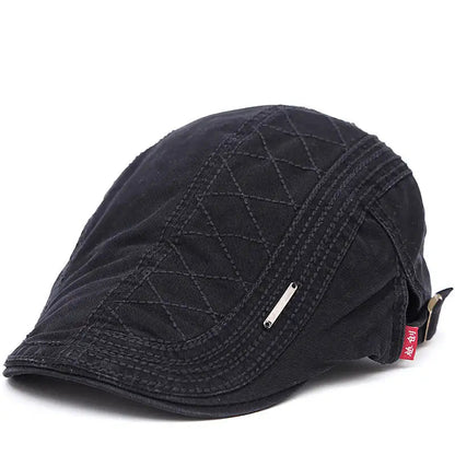 Casquette plate réglable pour homme en toile