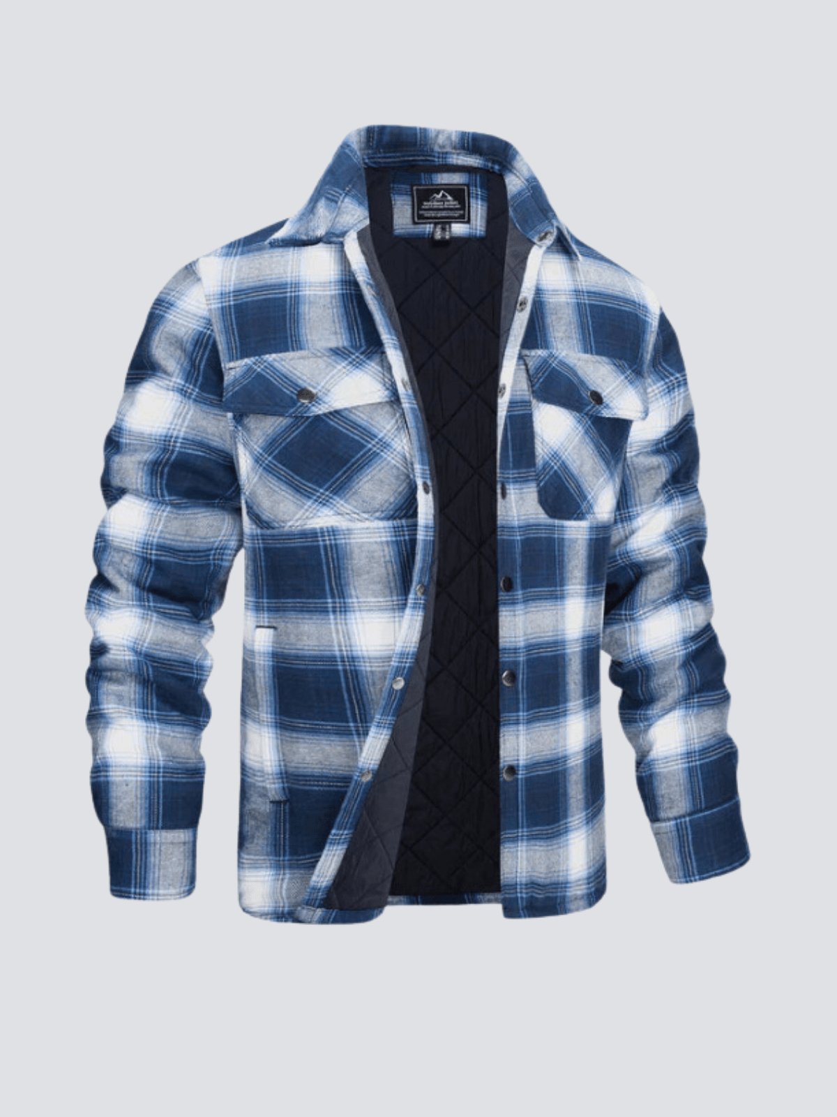 Veste d'hiver homme à carreaux doublée flanelle