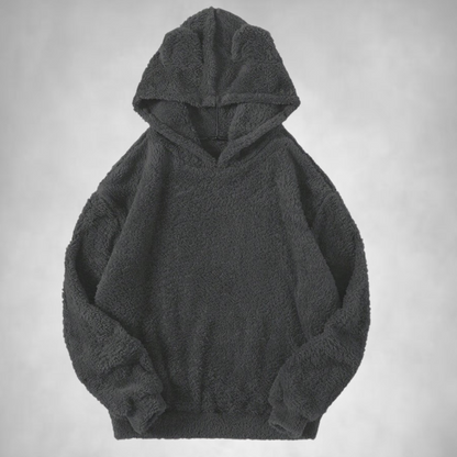Sweat à capuche polaire homme chaud confortable aspect peluche
