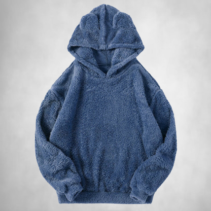 Sweat à capuche polaire homme chaud confortable aspect peluche