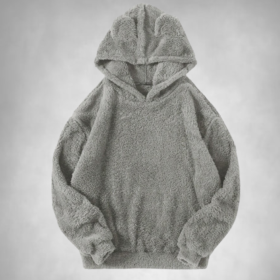 Sweat à capuche polaire homme chaud confortable aspect peluche