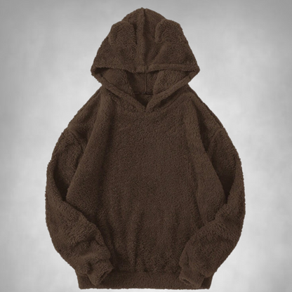 Sweat à capuche polaire homme chaud confortable aspect peluche