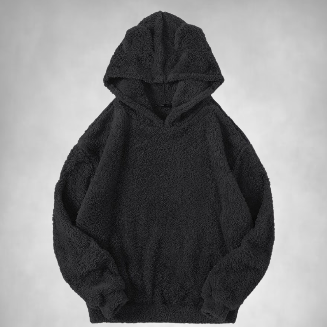 Sweat à capuche polaire homme chaud confortable aspect peluche