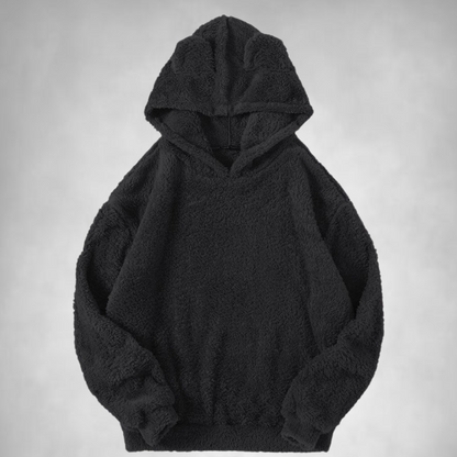 Sweat à capuche polaire homme chaud confortable aspect peluche