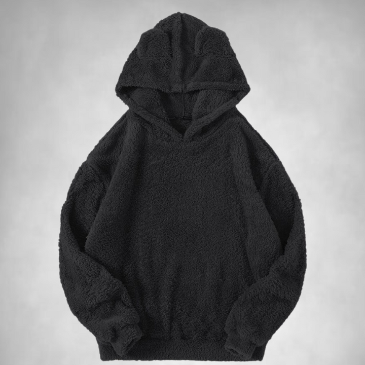 Sweat à capuche polaire homme chaud confortable aspect peluche