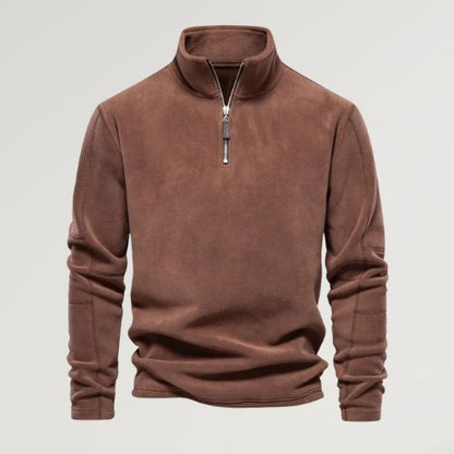 Polaire Homme Manches Longues Col Zippé