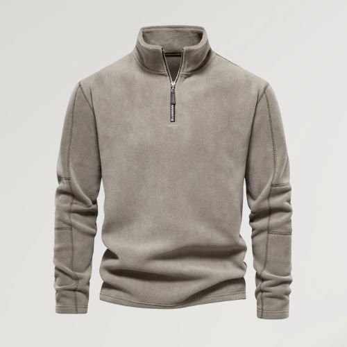 Polaire Homme Manches Longues Col Zippé