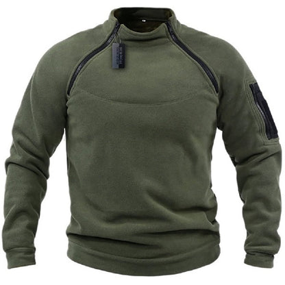 Polaire pour hommes, chaude, demi-zip, extérieur