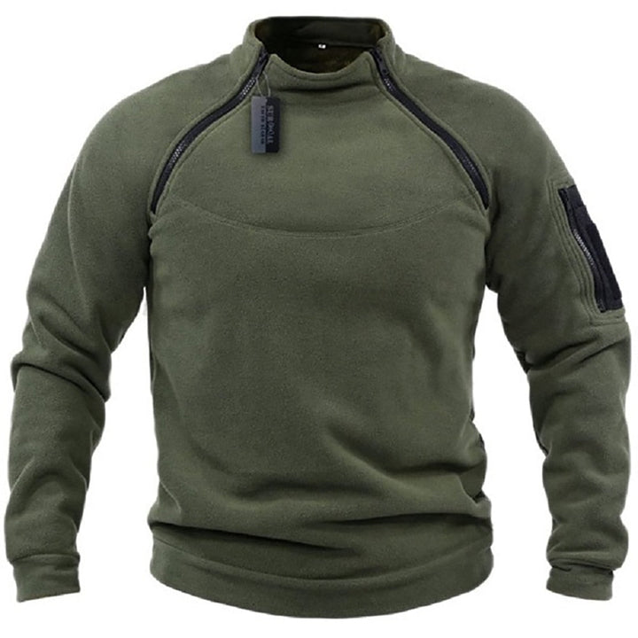 Polaire pour hommes, chaude, demi-zip, extérieur