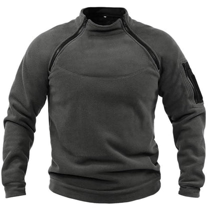 Polaire pour hommes, chaude, demi-zip, extérieur
