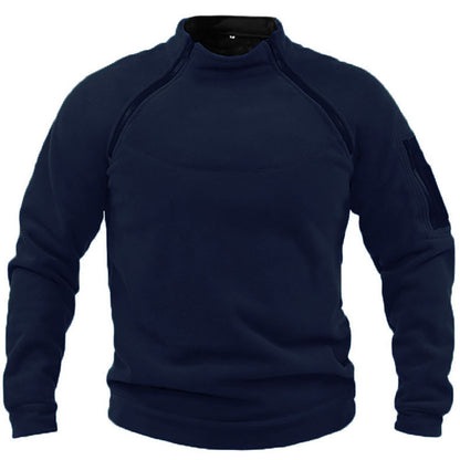 Polaire pour hommes, chaude, demi-zip, extérieur