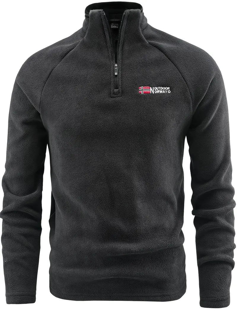 Polaire homme chaude avec quart de zip