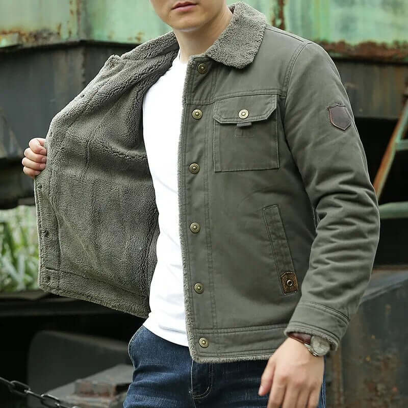Veste d'hiver pour homme Polaire Chaude Isolée