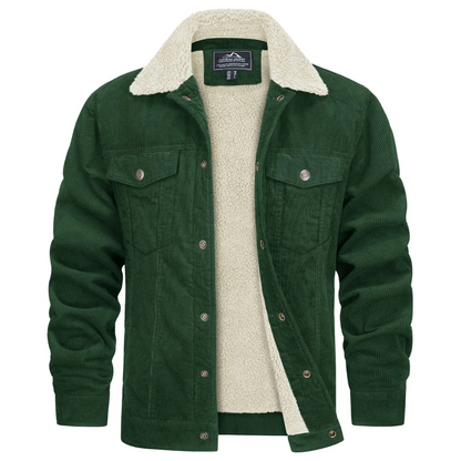 Veste d'hiver homme Velours côtelé Doublure polaire Chaude