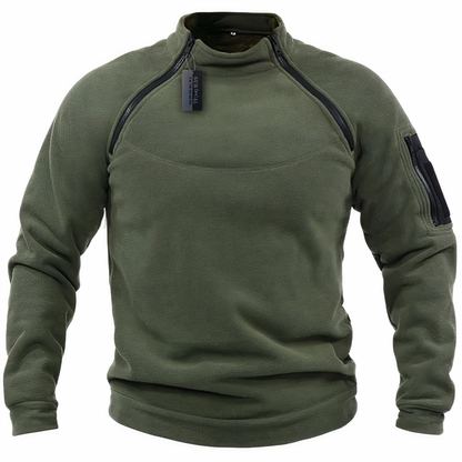 Pull en polaire quart de zip chaud pour homme