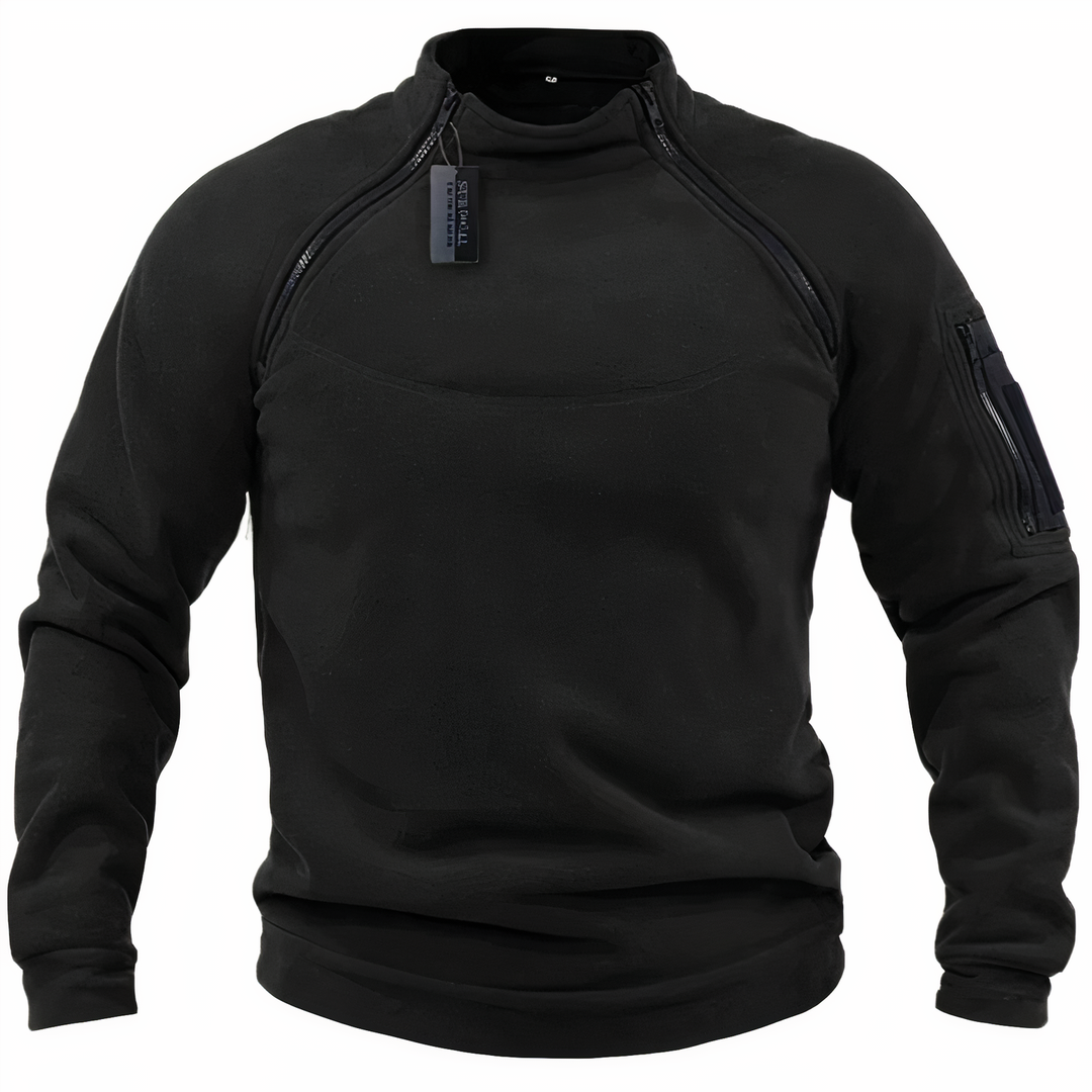 Herren Fleece Pullover Quarter Zip Warm - IdealeKleiden