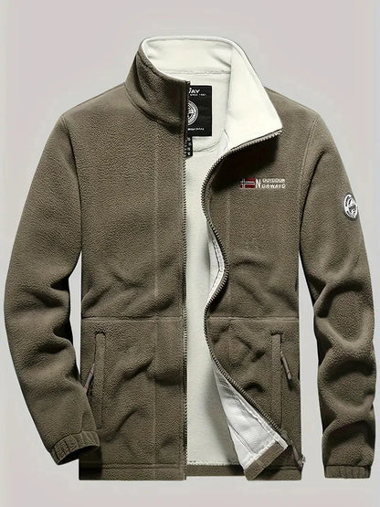 Veste d'hiver homme polaire coupe-vent isolée