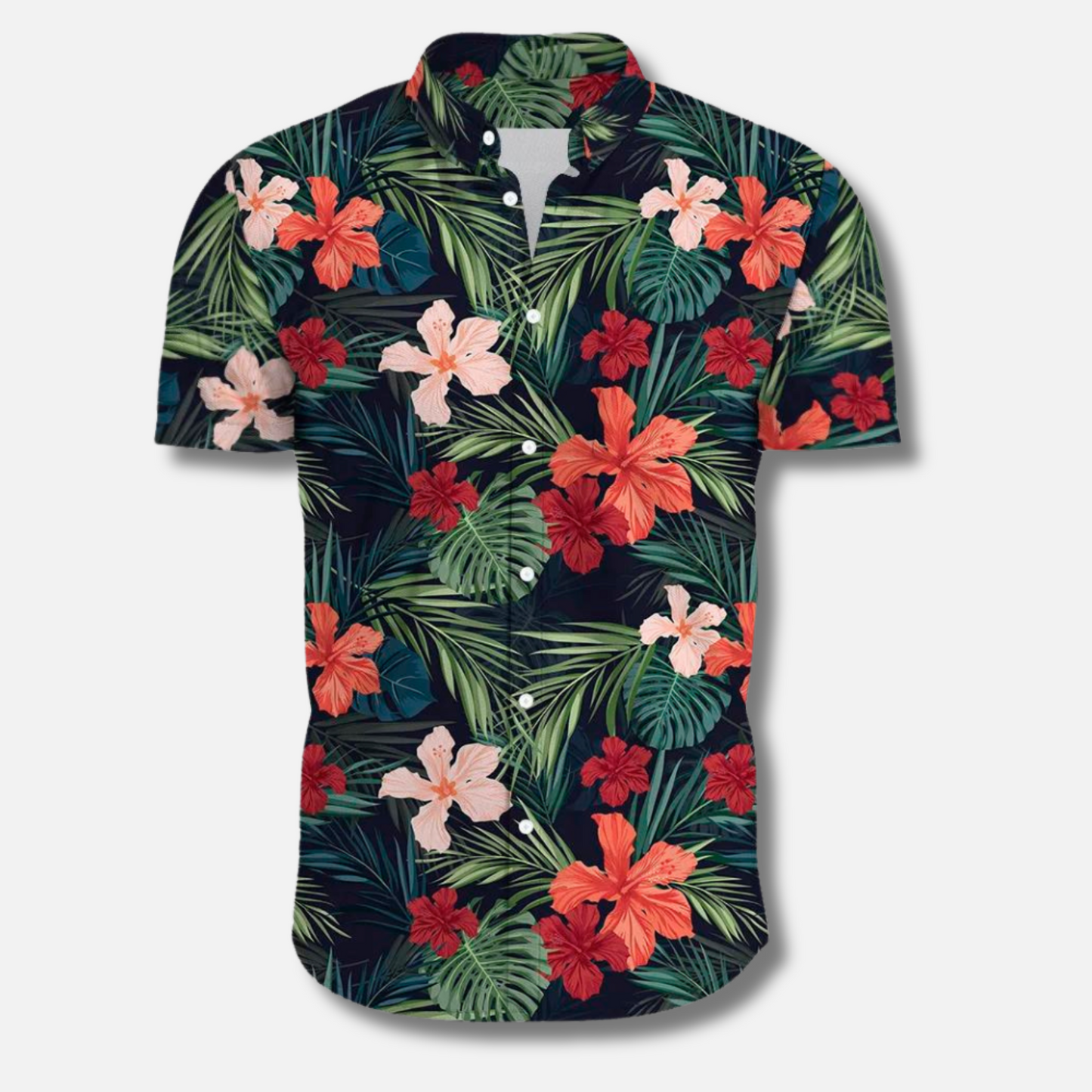 Chemise à fleurs d'été pour hommes style hawaïen