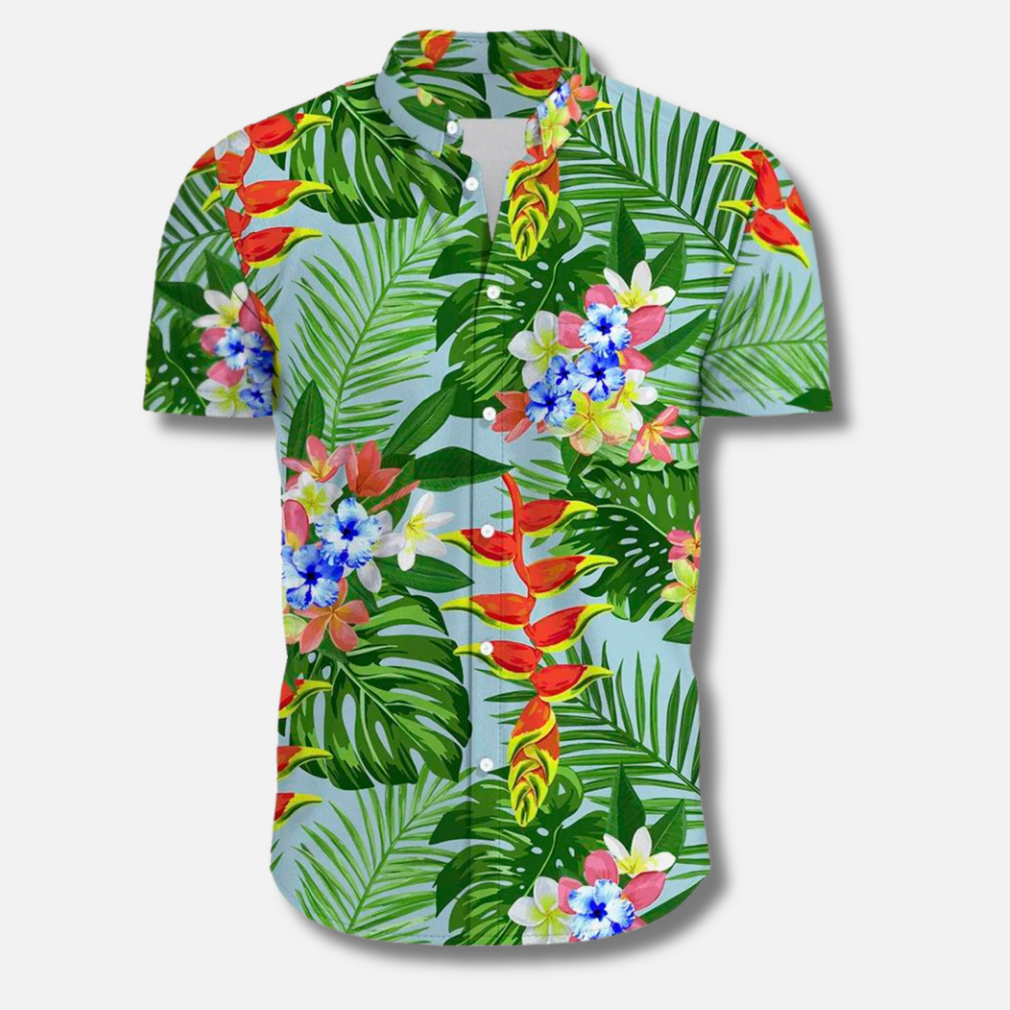 Chemise à fleurs d'été pour hommes style hawaïen